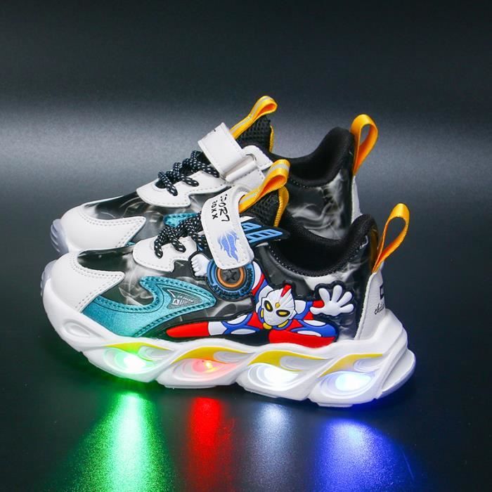 Chaussure Basket Lumineuse Enfant Marque Couleur Bleu Led 7