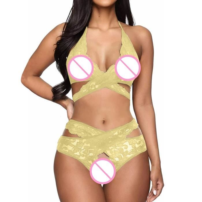 Femme sans slip et soutien outlet