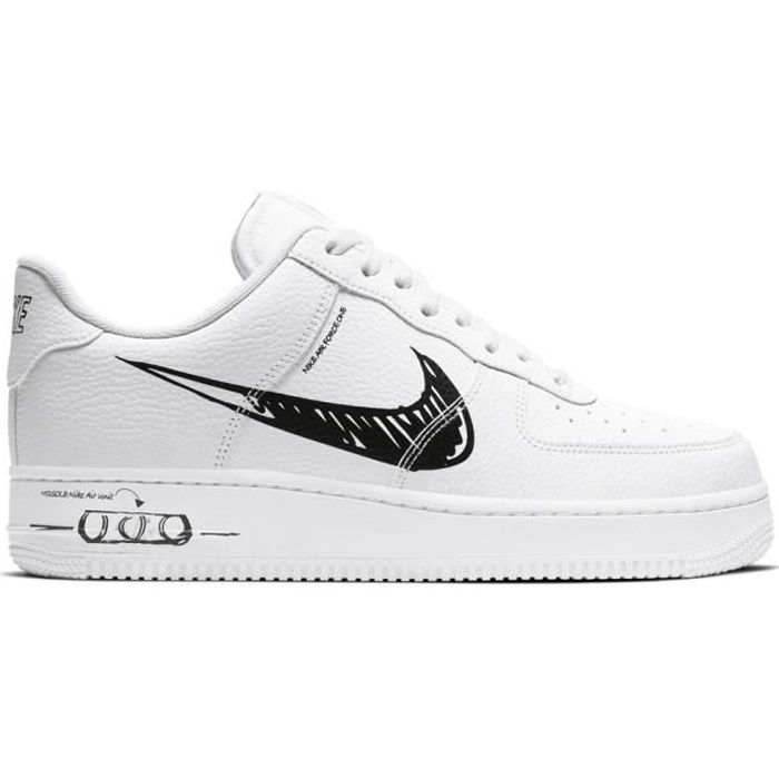 Chaussures NIKE Air Force 1 LV8 Utility Blanc Homme Adulte Cuir Lacets Plat