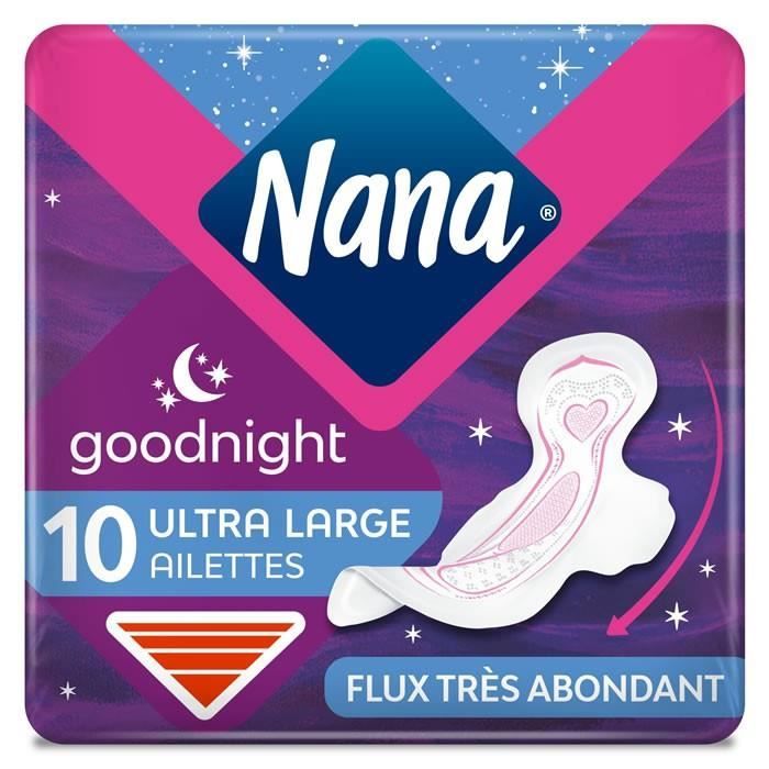 LOT DE 12 - NANA Good night Ultra Large Ailettes - Serviettes