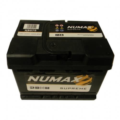Batterie de démarrage Numax Supreme LB2 XS075 12V 62Ah / 620A