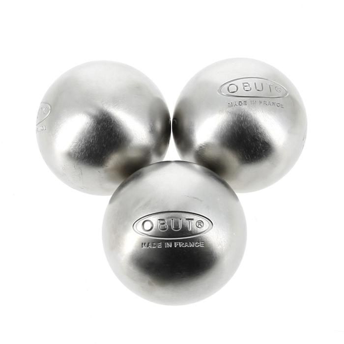 Boules de pétanque Loisir inox lisse 73 - Obut UNI Argent Métalisé