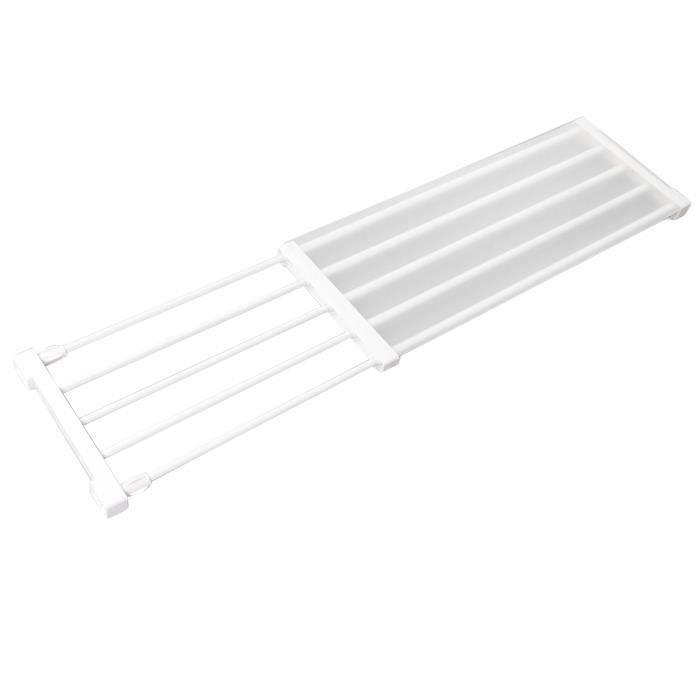 Étagère Extensible Pour Placard - Rangement étroit Réglable De 38 à 55 Cm - Support à Tension, Blanc - Charge 25 Kg - 10