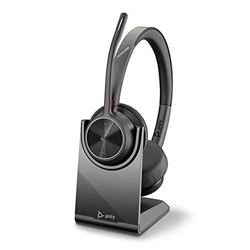 Micro-casque sans fil - POLY - Voyager 4320 UC - Socle de chargement - Compatible Teams - Noir