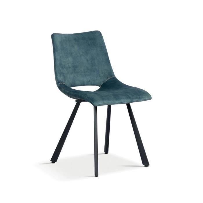 chaises de salle à manger en cuir pu bleu mimi - price factory - contemporain - design
