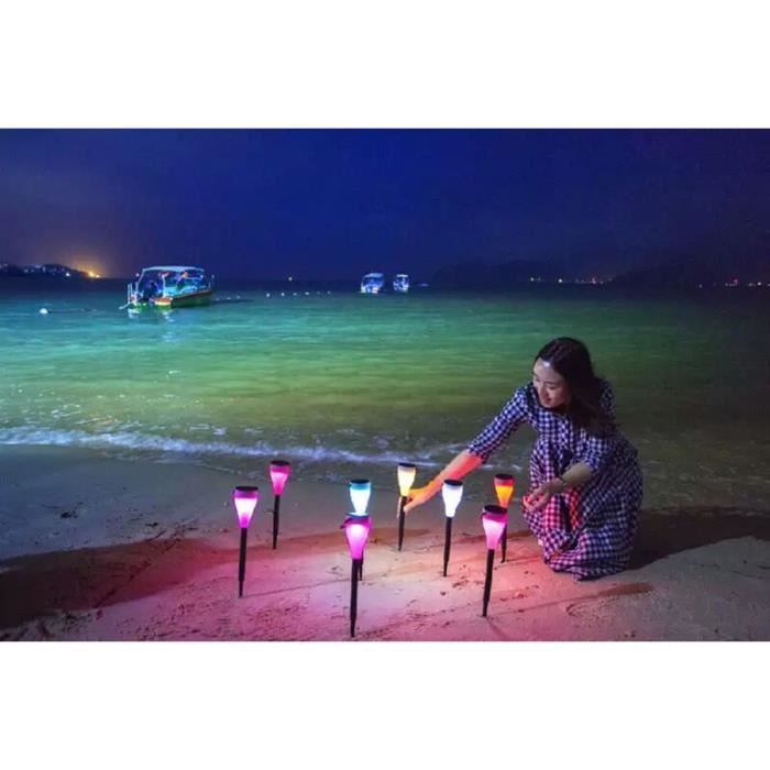 2pcs Stopdark Solar Power Nouveauté Led Lights Jardin Spot