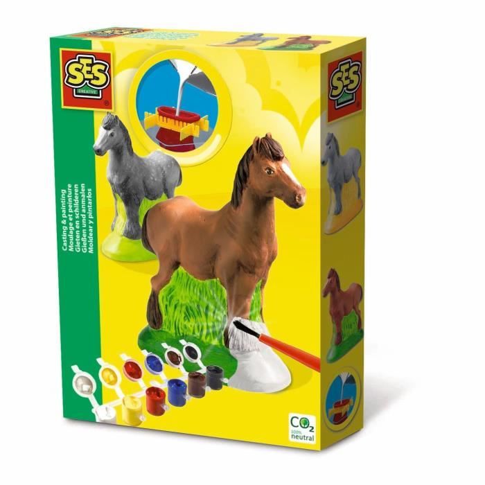 Moulage Et Peinture Cheval Ses Creative Moule Latex Support De Séchage Plâtre Peinture Et Pinceau Inclus