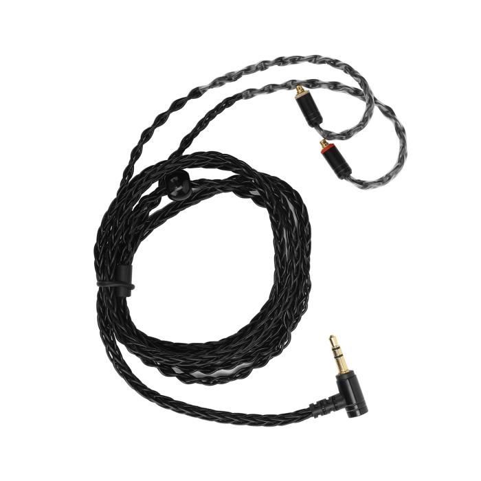 Cavo 3.5mm MMCX Nero Cavo Audio MMCX Di Ricambio Per Auricolari Shure (SE215, SE315, SE425, SE535, SE846) - Con Controllo Integrato Se 2022 - Foto 3