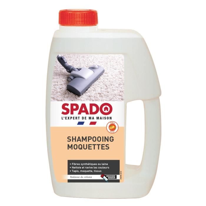 SPADO- Shampoing raviveur- Nettoie et redonne du volume- Tapis, moquettes et laine- Parfum orange- 1