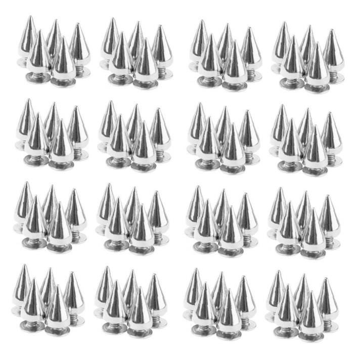 Xinlie Metal Bullet Stud Spike Punk Ceinture Vêtements Cone Rivet