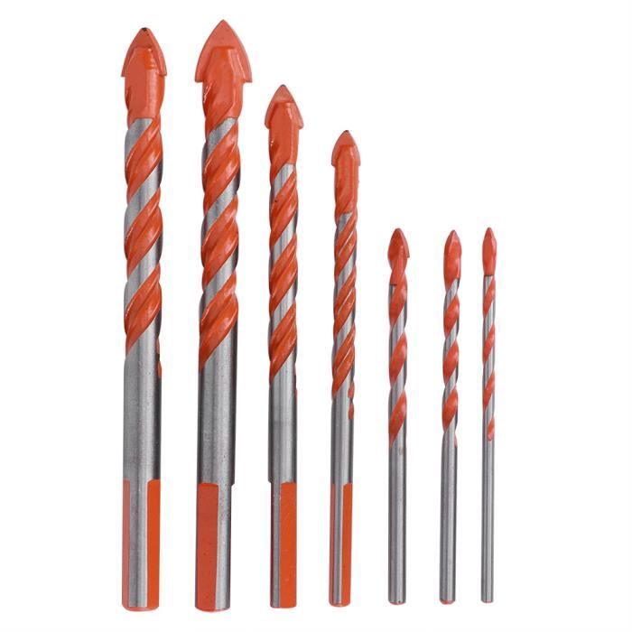 LEKOMESH Mèches Foret Carrelage Carbure 10 Pièces - 6mm 8mm 10mm Pour Carrelage Verre Béton