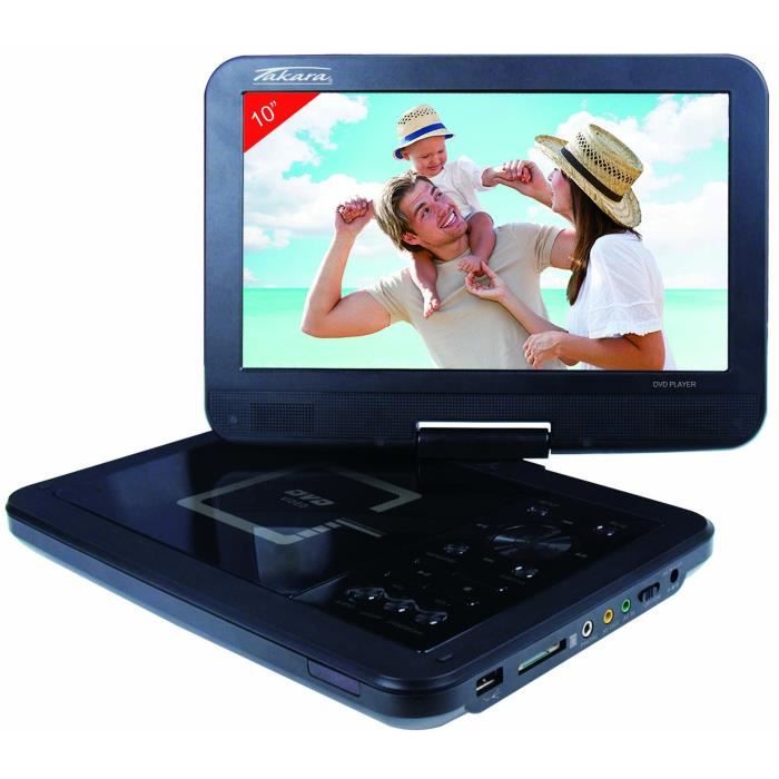 Film Avec Telephone Portable Sur La Table TAKARA DIV211 Lecteur DVD portable - Ecran 10" - lecteur dvd portable