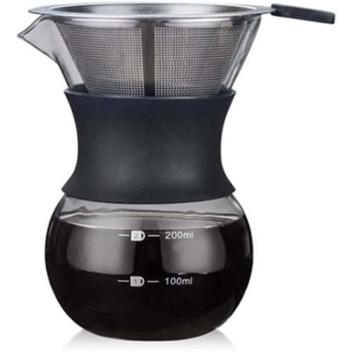 Cafetière En Verre 800 Ml MESNEY – Filtre Inox Réutilisable, Écologique | Pour Maison & Bureau, Facile à Nettoyer