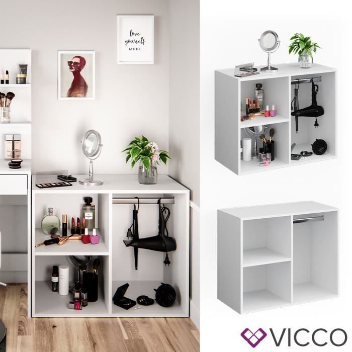 meuble d’appoint vicco, meuble complémentaire pour coiffeuse isabelle, buffet, commode