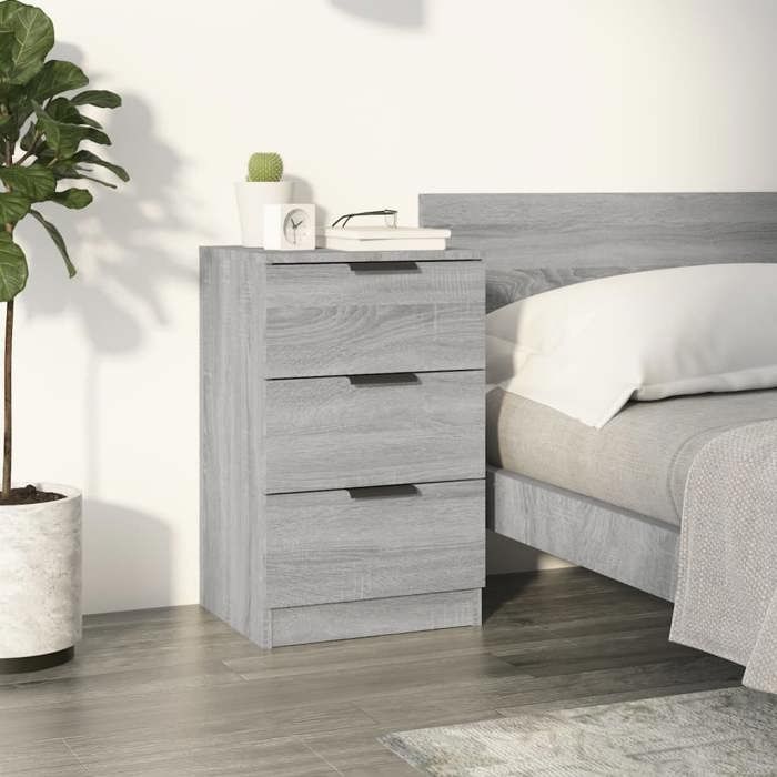 vidaXL Table de chevet Sonoma gris 40x36x65 cm 817053