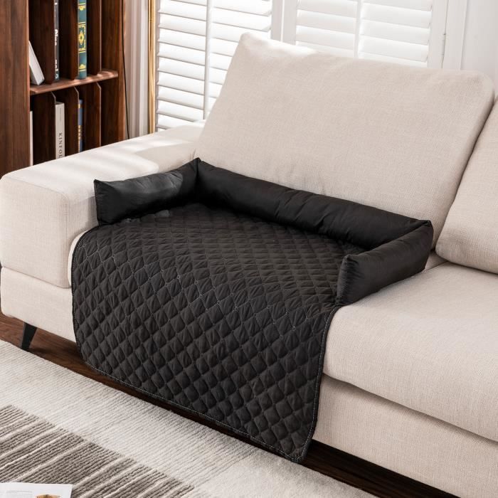 Comparer les prix de Matelas imperméable pour chien - Housse de canapé antidérapante - Grand panier pour chien - Noir