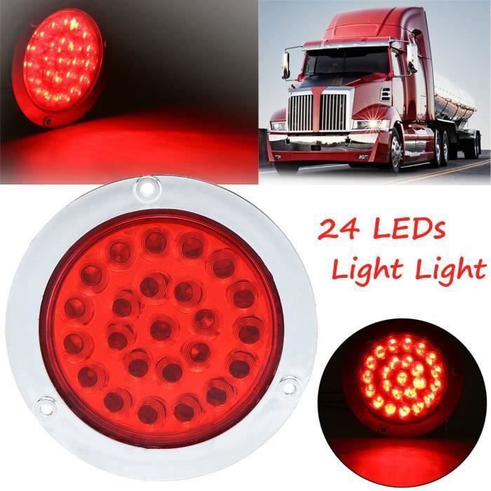 2x Feux Arrière LED 24V Stop Clignotant Recul Brouillard Pour Camion Remorque Bus Camping-Car - Design Tear Drop