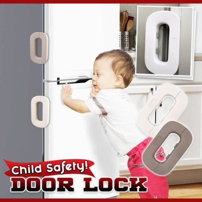 Lot De 3 Verrous De Sécurité Pour Réfrigérateur Et Placards - Protection Enfant, Facile à Installer, Couleur Verte