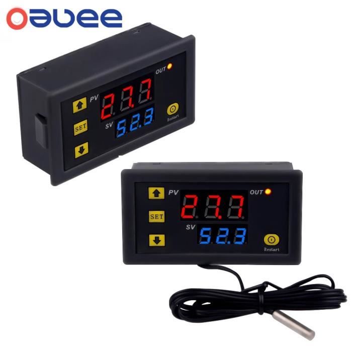 W3230 12V 24V AC110-220V Linea Sonda 20A Termostato Digitale Con Display A LED Per Controllo Della Temperatura Con Strumento Di Controllo Del