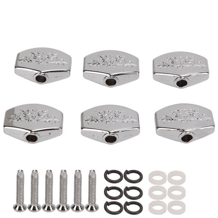 Tête De Mécanique Ukulélé 2L 2R Noire - Kit De 4 Piquets De Réglage Avec Vis Et Ferrules Pour Guitare 4 Cordes
