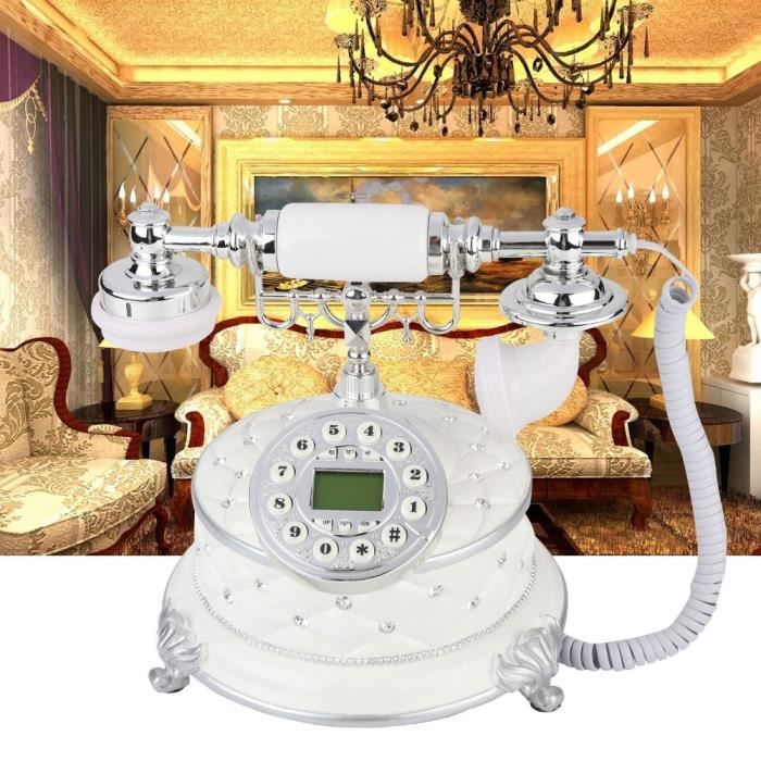 Téléphone Mural Vintage à Cadran Rotatif - Décoration Rétro Pour Café, Salon Ou Bureau !