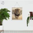 Affiche Murales Lenticulaires 3D LiveLife - Course du Lion Deluxebase. Poster Lion 3D sans Ca e. Décoration Murale Parfaite. Oeu42-1