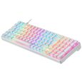Mars Gaming MKULTRA - Clavier mécanique compact blanc RGB 96% - Switch Outemu SQ Rouge - Portugais + US-1