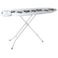 MSV Table à repasser Confort à motifs 105x33x90cm - Hauteur ajustable - Repose Fer-1