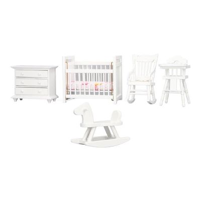 FYDUN Dollhouse Baby Crib Berceau de bébé de Maison de Poupée, Berceau