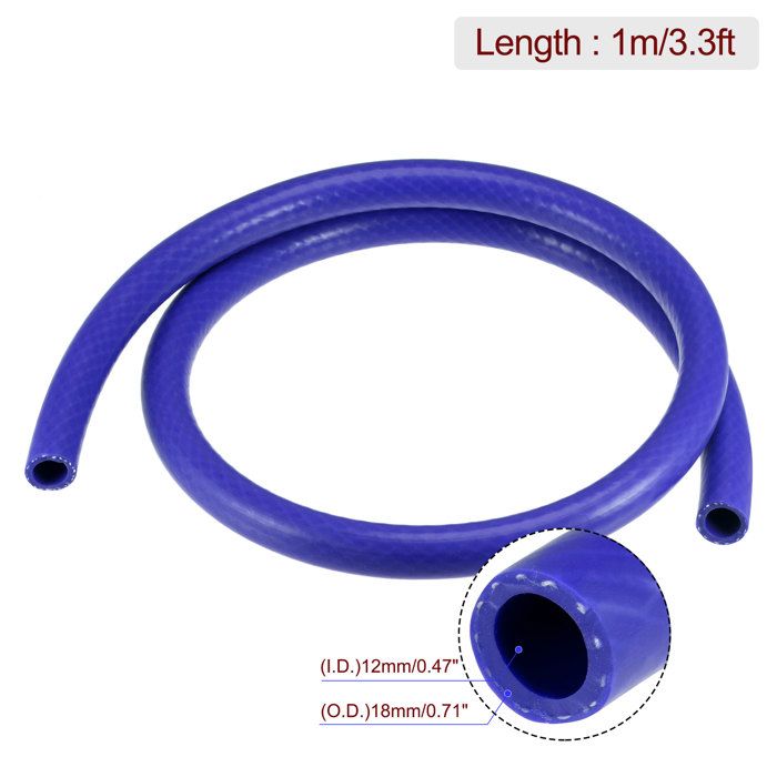 Tuyau Sous Vide Silicone 3m ID 4mm OD 8mm Avec 4 Colliers - Haute Température Voiture Tuyau Sous Vide Silicone 3m ID 4mm OD 8mm Avec 4 Colliers - Haute Température Voiture