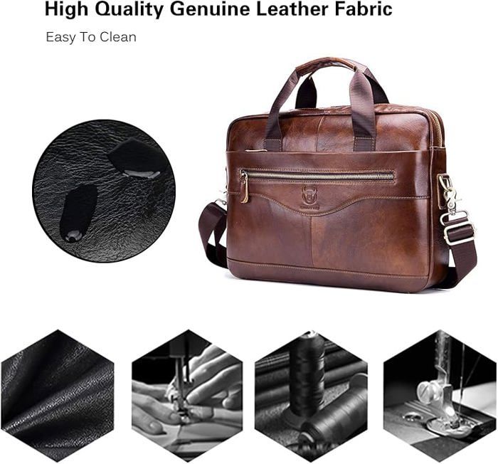 Sac Messager En Cuir Vintage Pour Ordinateur Portable - Taille M, Brun, Fait Main En Inde