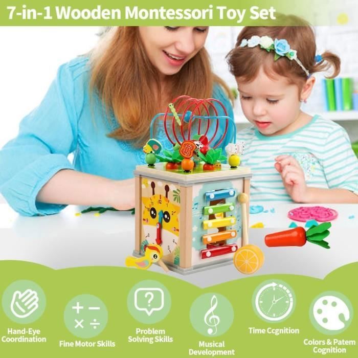 Cube d'activités en Bois Activity Cube - Jouets Moltó Cube d'activités en Bois Activity Cube - Jouets Moltó