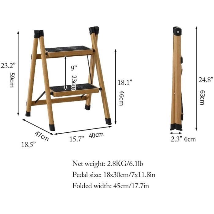 VEVOR Escabeau pliable à 6 marches avec large pédale antidérapante et VEVOR Escabeau pliable à 6 marches avec large pédale antidérapante et