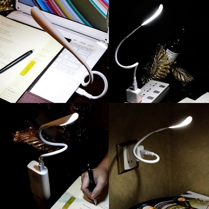 Portable Clé USB flexible peut être obscurci tactile Commutateur LED White  Light Lampe pour ordinateur portable PC : : Informatique