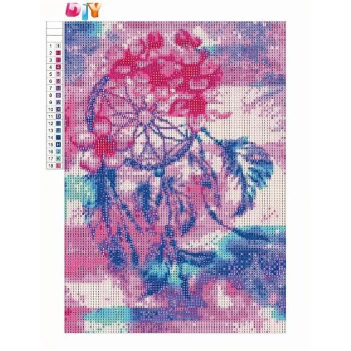 GDYEEH 5D Attrape-rêves Peinture Diamant Painting Kit, DIY Roses