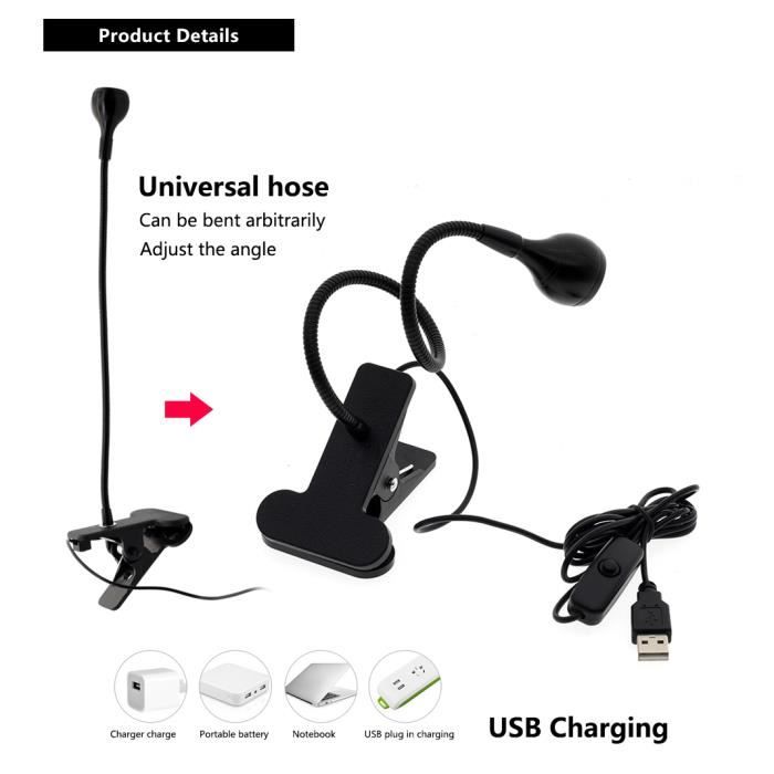 Mini Lampe UV 3W Pour Ongles Gel | Portable Avec Tête Réglable Et Clip - Alimentation USB
