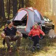 GYMAX Tente de Camping pour Camion 2 Personnes avec Porte Zippée, Tente de Camionnette avec Housse Amovible et Sac de Rangement-2