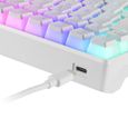 Mars Gaming MKULTRA - Clavier mécanique compact blanc RGB 96% - Switch Outemu SQ Rouge - Portugais + US-2