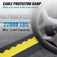 Rampe de Protection de Cable - VEVOR - Cable à 2 Canaux 3,05x2,79 cm Passage de Cable au Sol Charge 10 000 kg/Axe-2