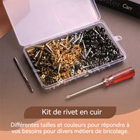Kit De Clous Punk Anneome – 176 Pointes Coniques En Alliage Pour Décorer Vêtements, Chaussures, Accessoires DIY - 4