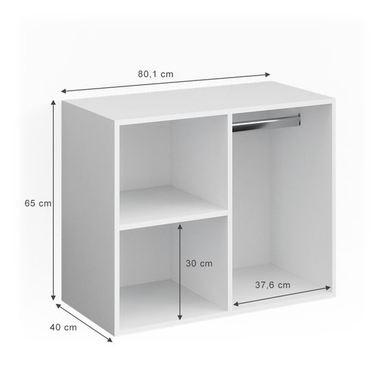 Meuble Complémentaire Vicco Blanc Pour Coiffeuse Isabelle - 3 Tiroirs, Buffet D'appoint