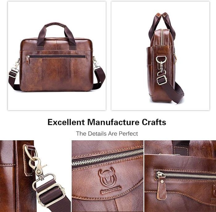 Sac Messenger En Cuir FANDARE Pour Homme - Bandoulière Laptop 7.9", Style Business Décontracté
