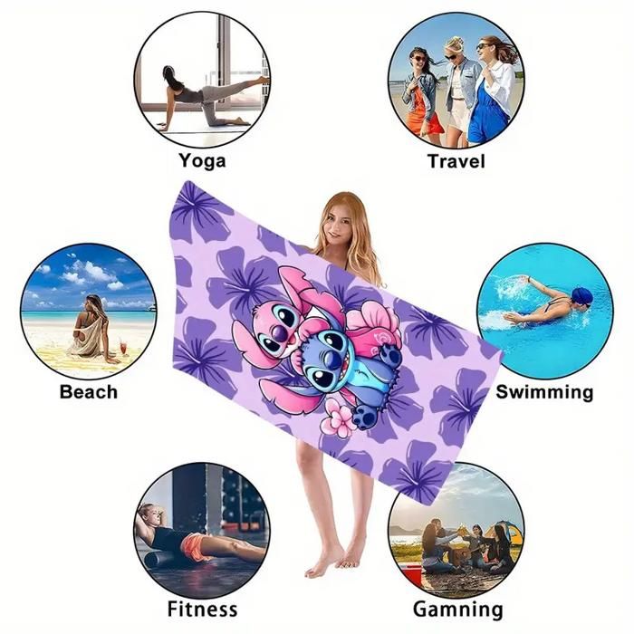 Serviette De Plage Microfibre 140 X 70 Cm - Ultra Douce, Séchage Rapide, Légère Et Absorbante, Pour Plage, Piscine, Sport