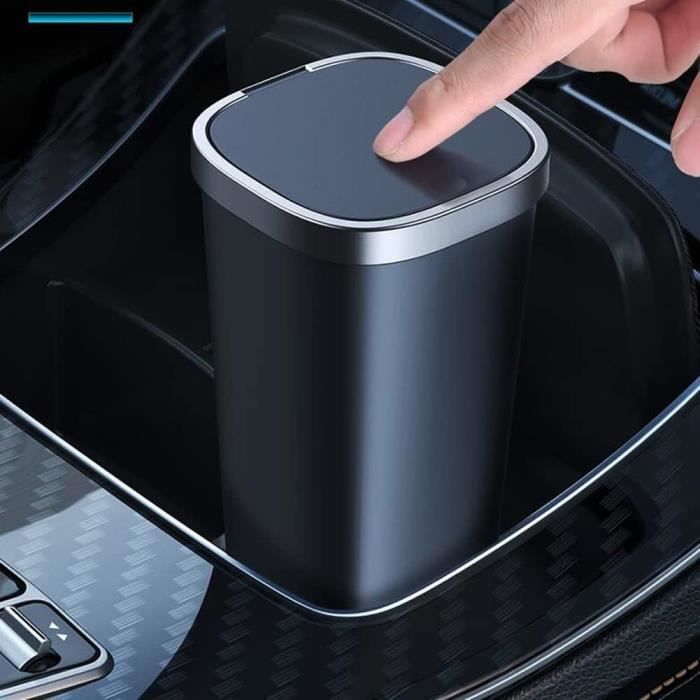 JNNJ Poubelle De Voiture Pour Porte-Gobelet - Mini Poubelle Avec Couvercle Lavable