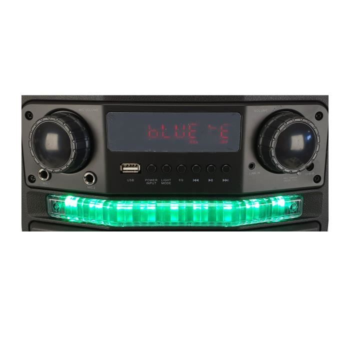 Enceinte Karaoké Party KoolStar BROZY08 400W Avec 2 Micros Et LED