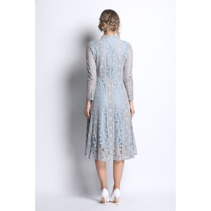 Robe dentelle deals bleu ciel