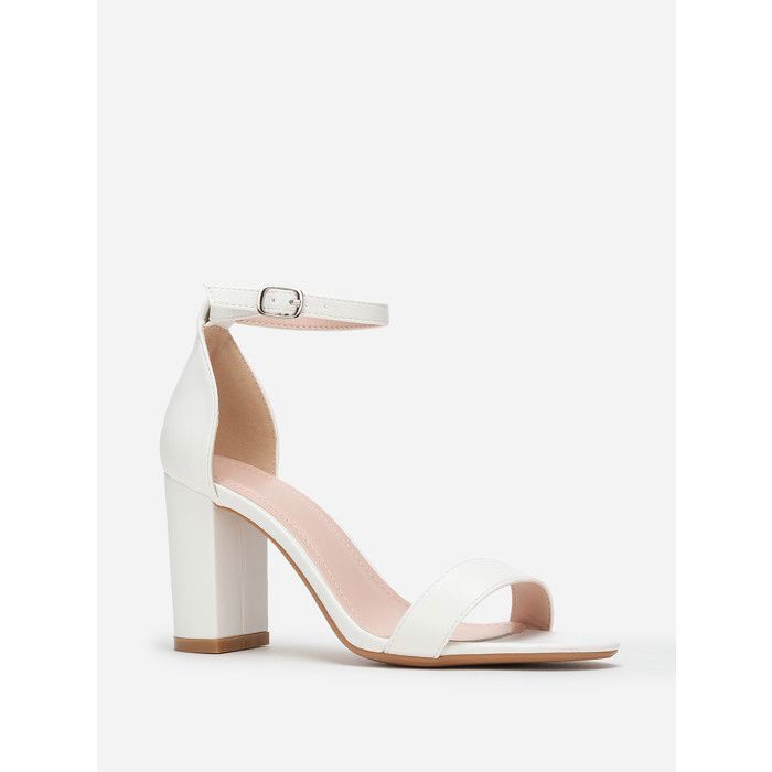 Hitmars Sandales Femme Talon Haut - Escarpins Bout Ouvert Cheville Bride 6cm Noir Blanc Or Kaki 36-43 EU
