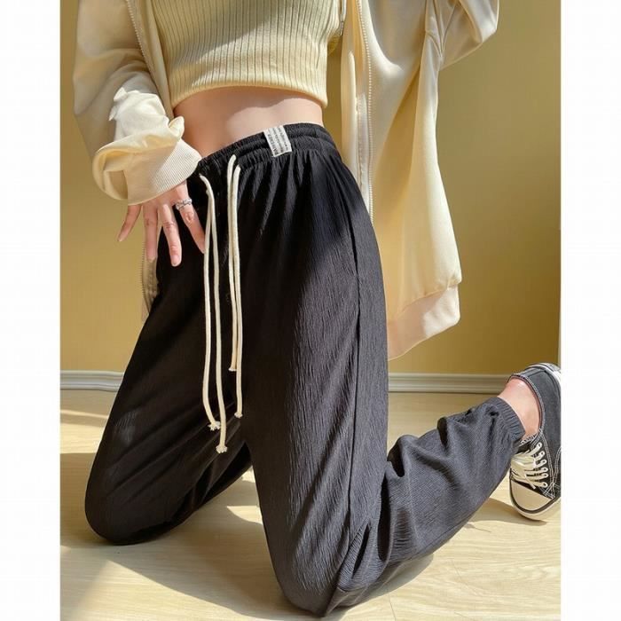 Pantalon Large Femme Pantalons de Yoga Sport Long Pantalon Décontracté Noir  - Cdiscount Prêt-à-Porter