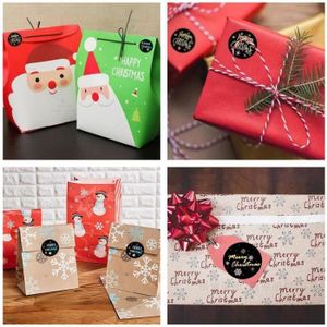 120 Étiquettes Cadeau Noël Autocollantes - 6 Motifs Festifs Pour Emballage Cadeaux