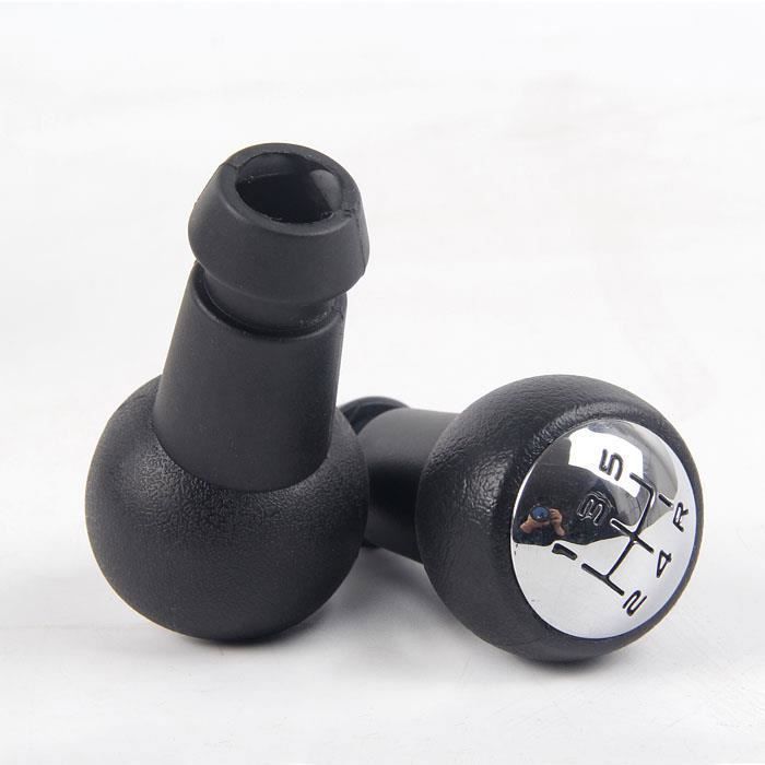 Pommeau Levier Vitesse 6 Rapports Cuir Noir – Compatible Peugeot 307 308 3008 407 5008 807 & Citroën C3 C4 C8